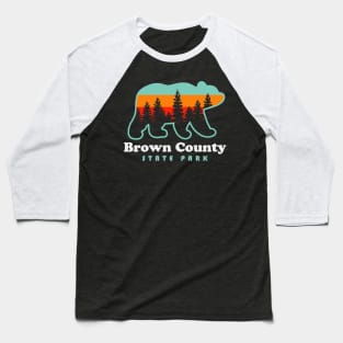 Brown County State Park Camping Bear Nashville Indiana Baseball T-Shirt